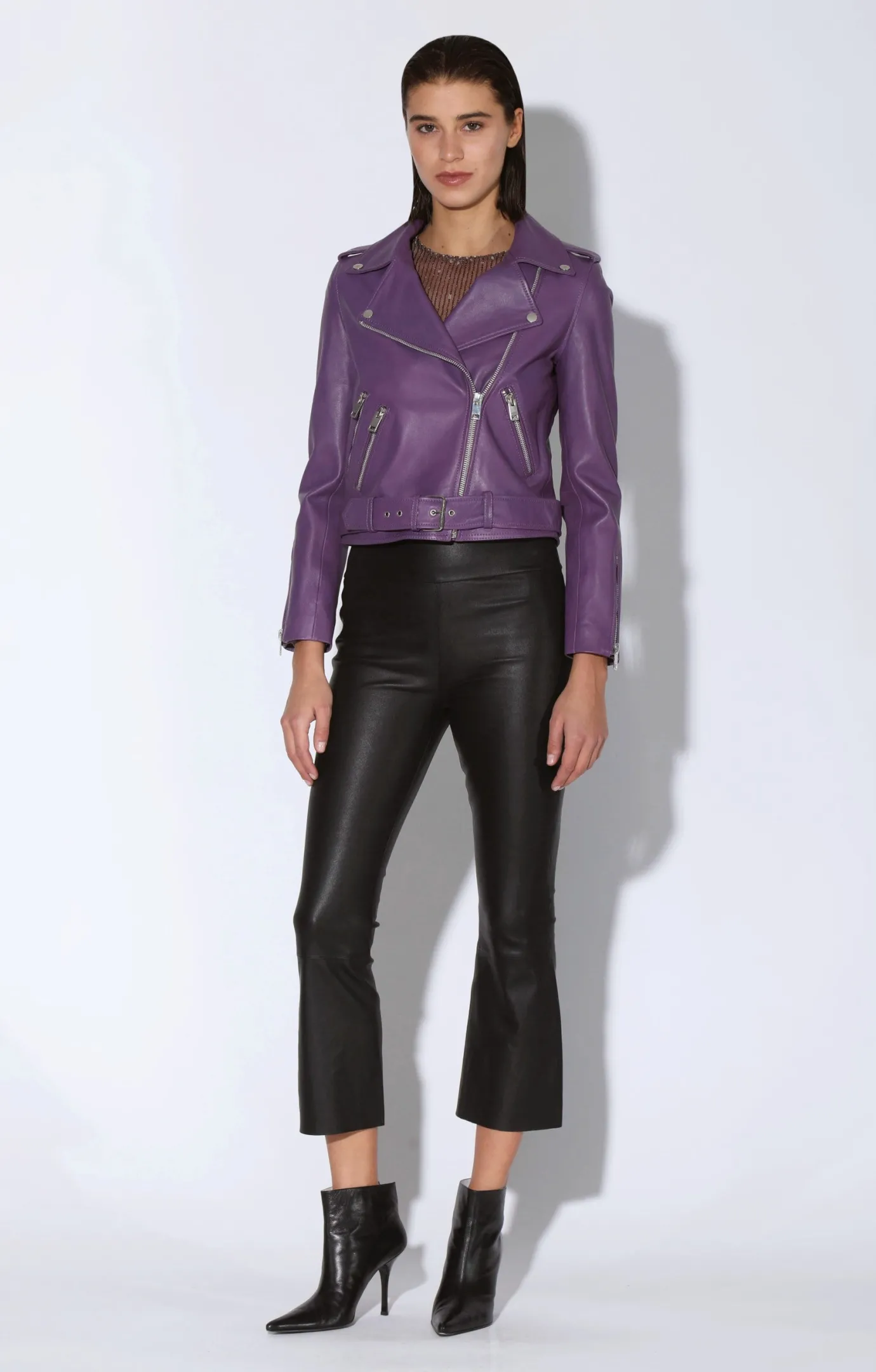 Walter Baker Allison Jacket, Amethyst - Leather^Women Leather | Jackets