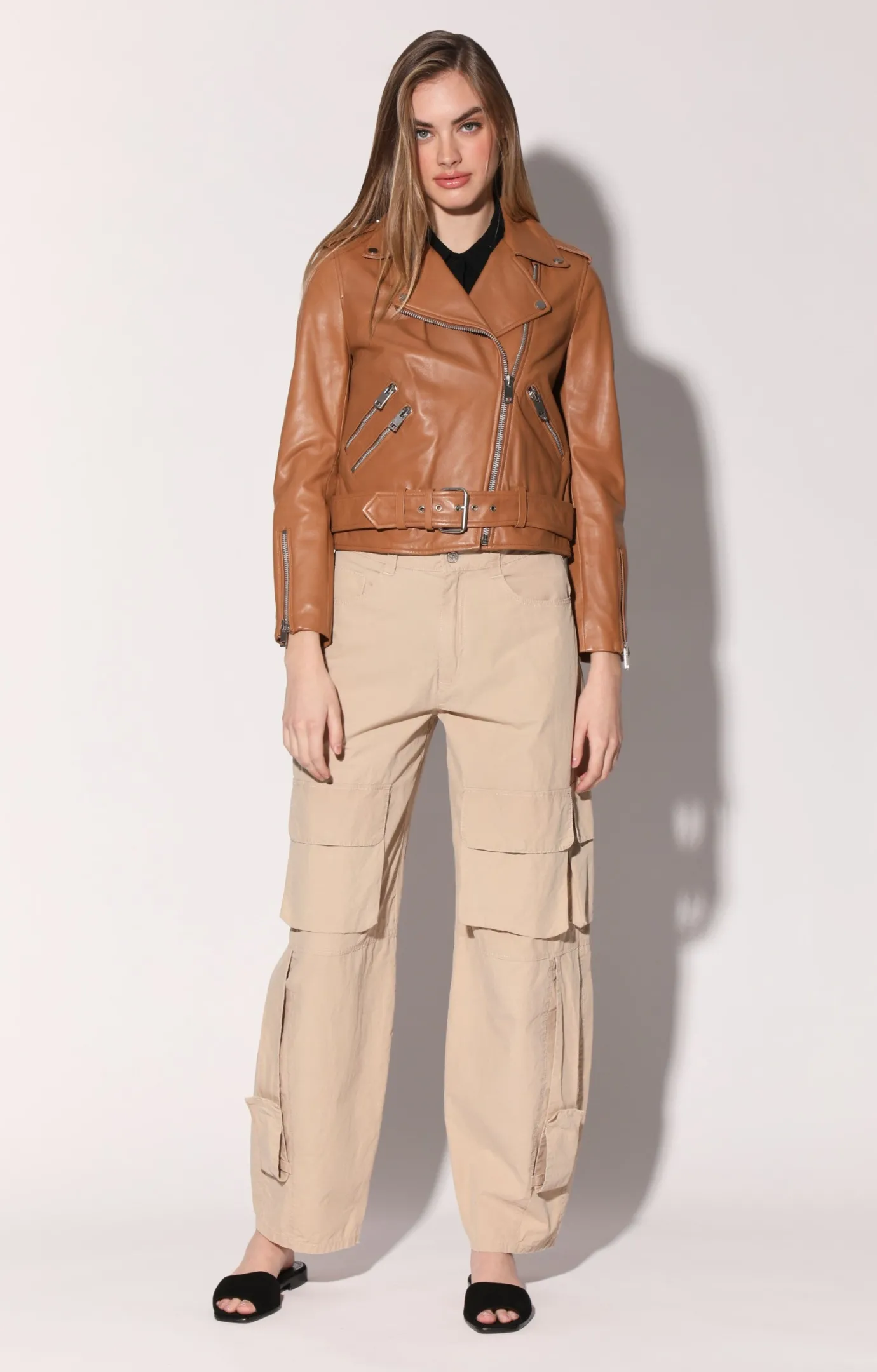 Walter Baker Allison Jacket, Camel - Leather^Women Leather | Jackets