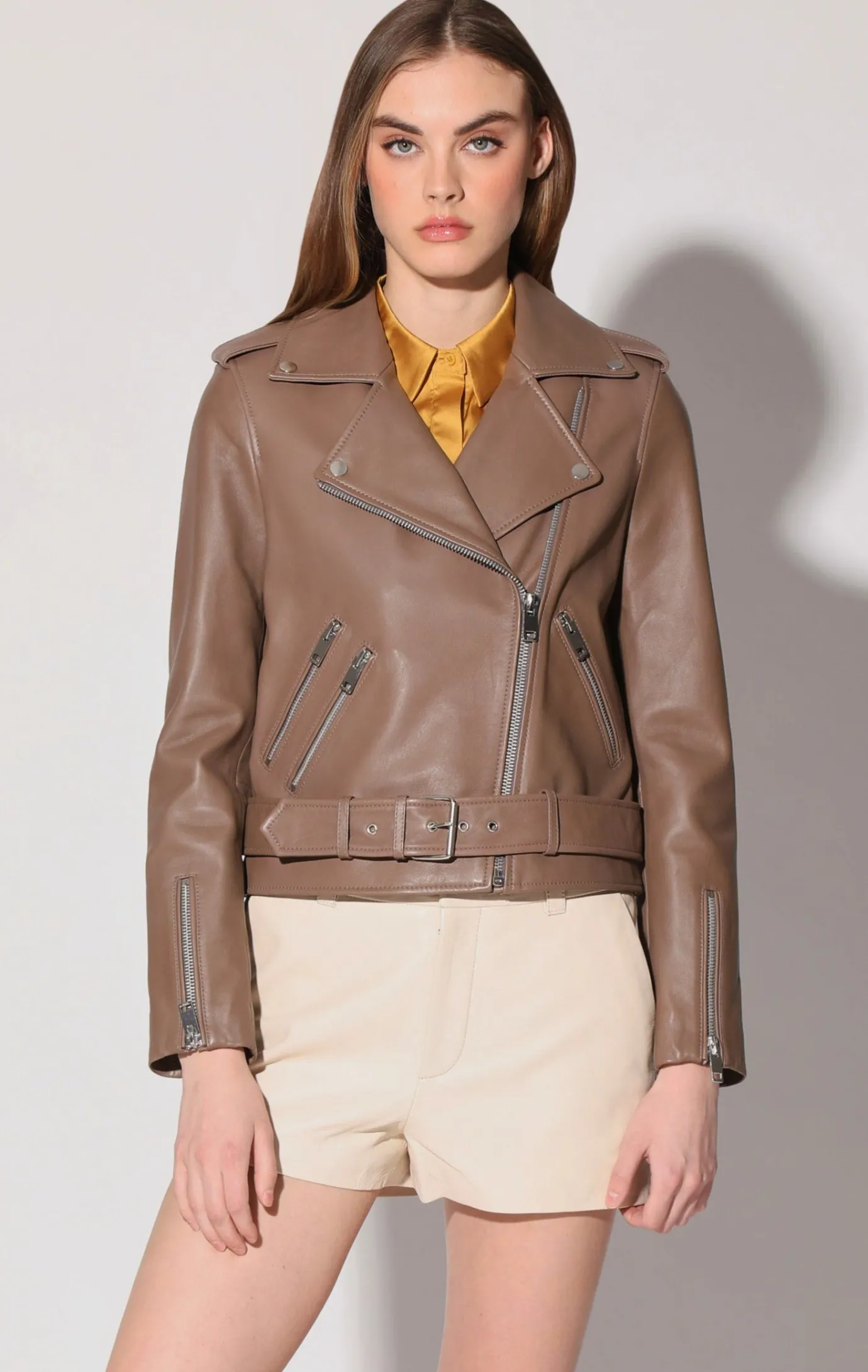 Walter Baker Allison Jacket, Cedar - Leather^Women Leather | Jackets