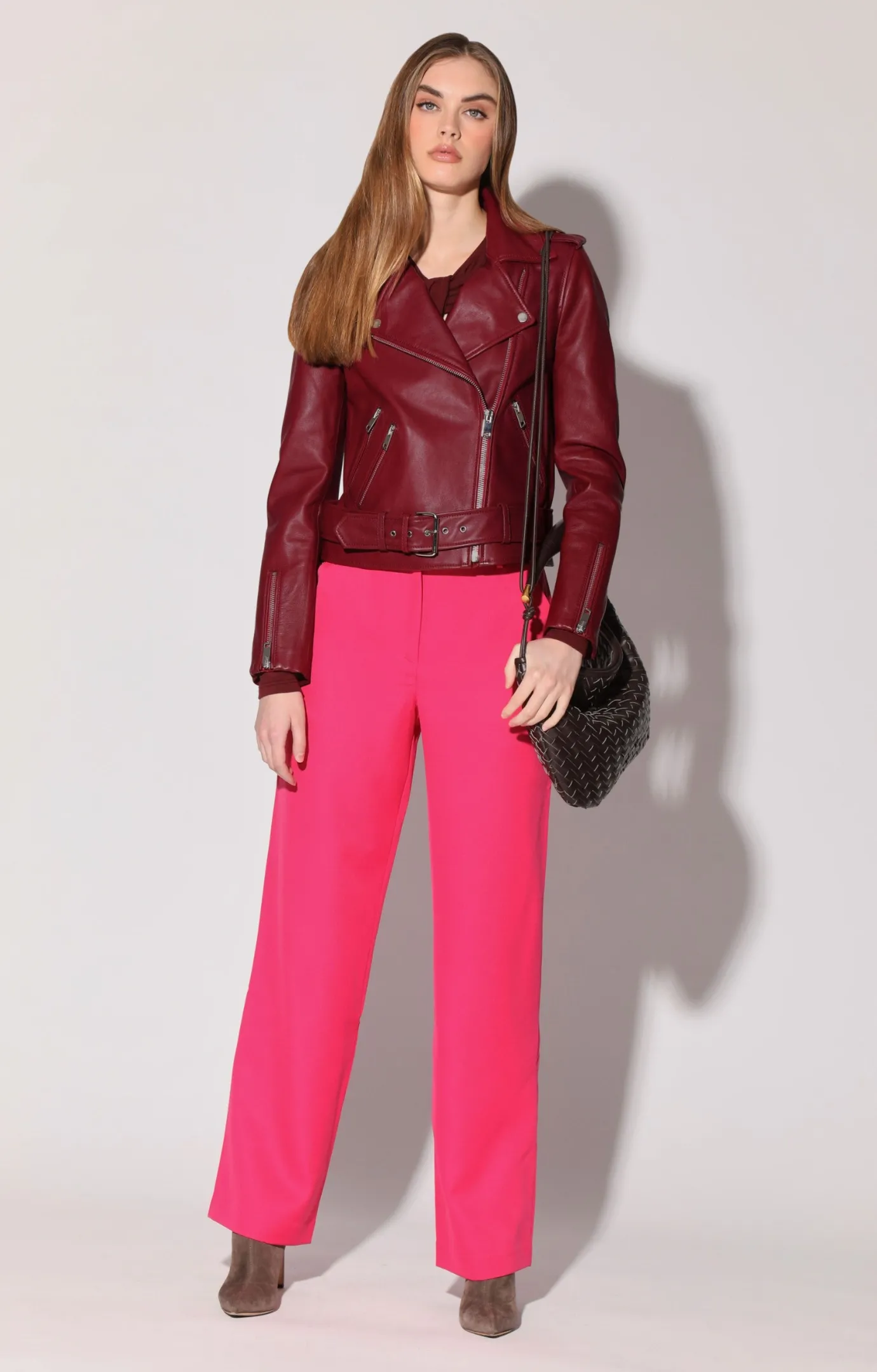 Walter Baker Allison Jacket, Garnet - Leather^Women Leather | Jackets