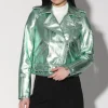 Walter Baker Allison Jacket, Mint Metallic - Leather^Women Leather | Jackets