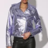 Walter Baker Allison Jacket, Peri Metallic - Leather^Women Leather | Jackets