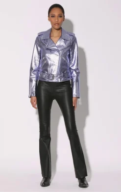 Walter Baker Allison Jacket, Peri Metallic - Leather^Women Leather | Jackets