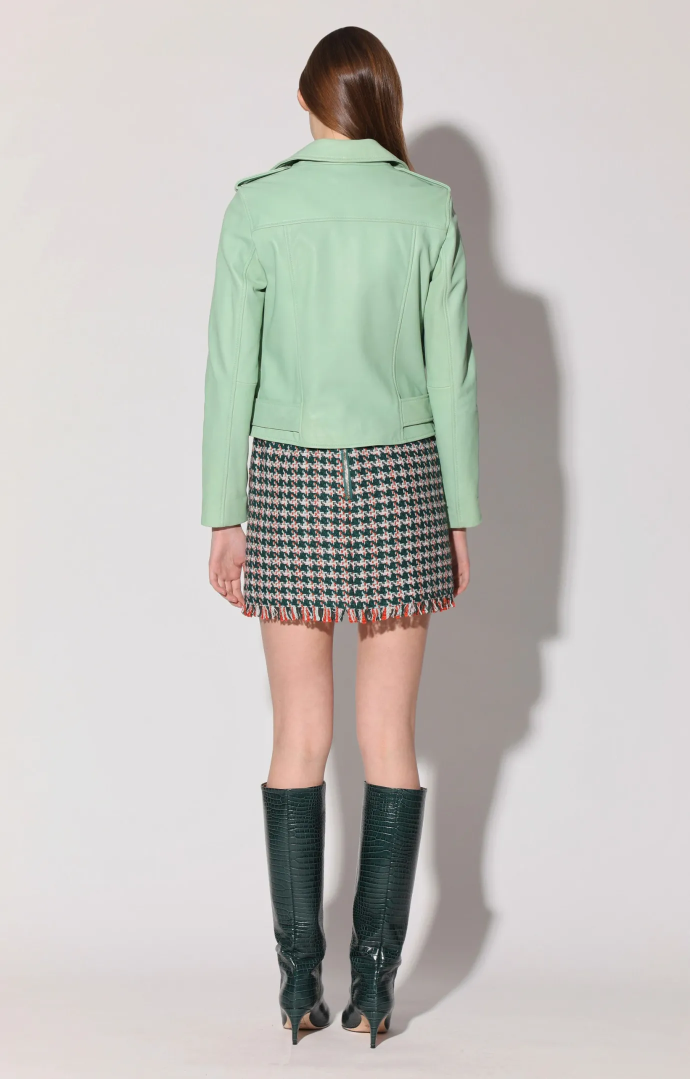 Walter Baker Allison Jacket, Pistachio - Leather^Women Jackets | Leather