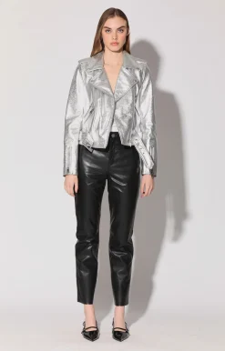 Walter Baker Allison Jacket, Platinum - Leather^Women Leather | Jackets