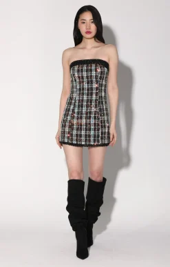 Walter Baker Amberly Dress, Broadway Tweed Black^Women Dresses