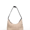 Walter Baker Beck Raffia Shoulder, Natural Black^Women Handbags