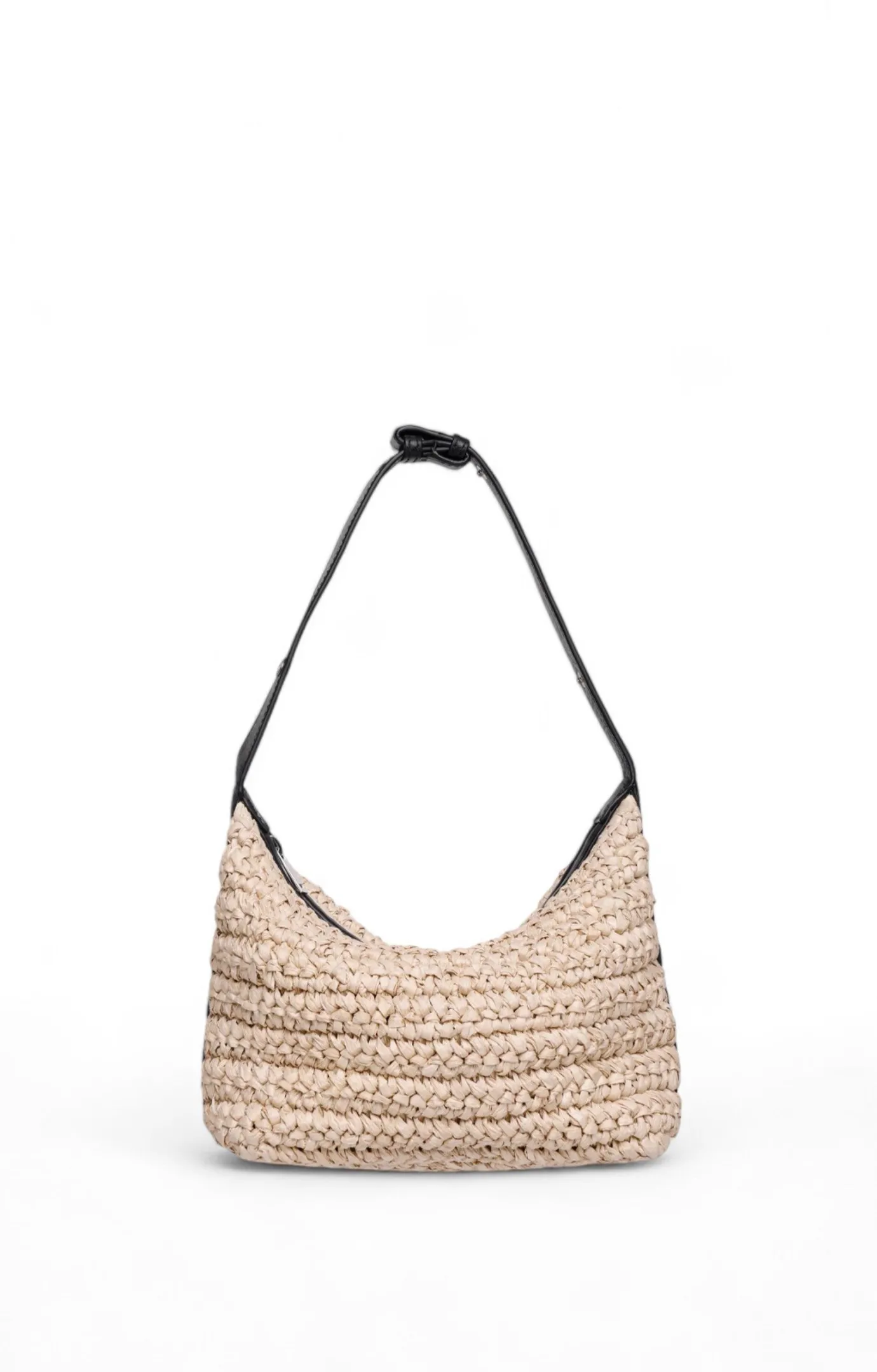 Walter Baker Beck Raffia Shoulder, Natural Black^Women Handbags