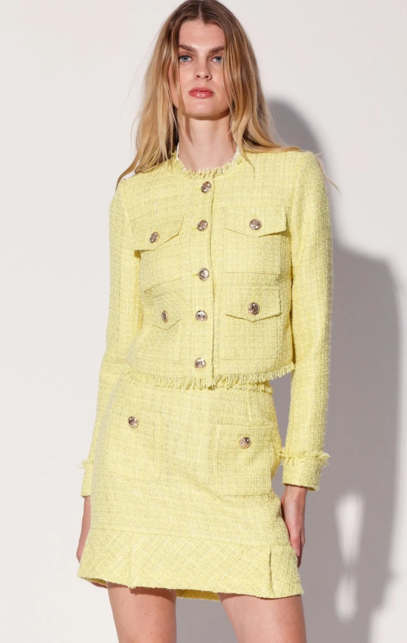 Walter Baker Bennet Jacket, Lemon Tweed^Women Jackets
