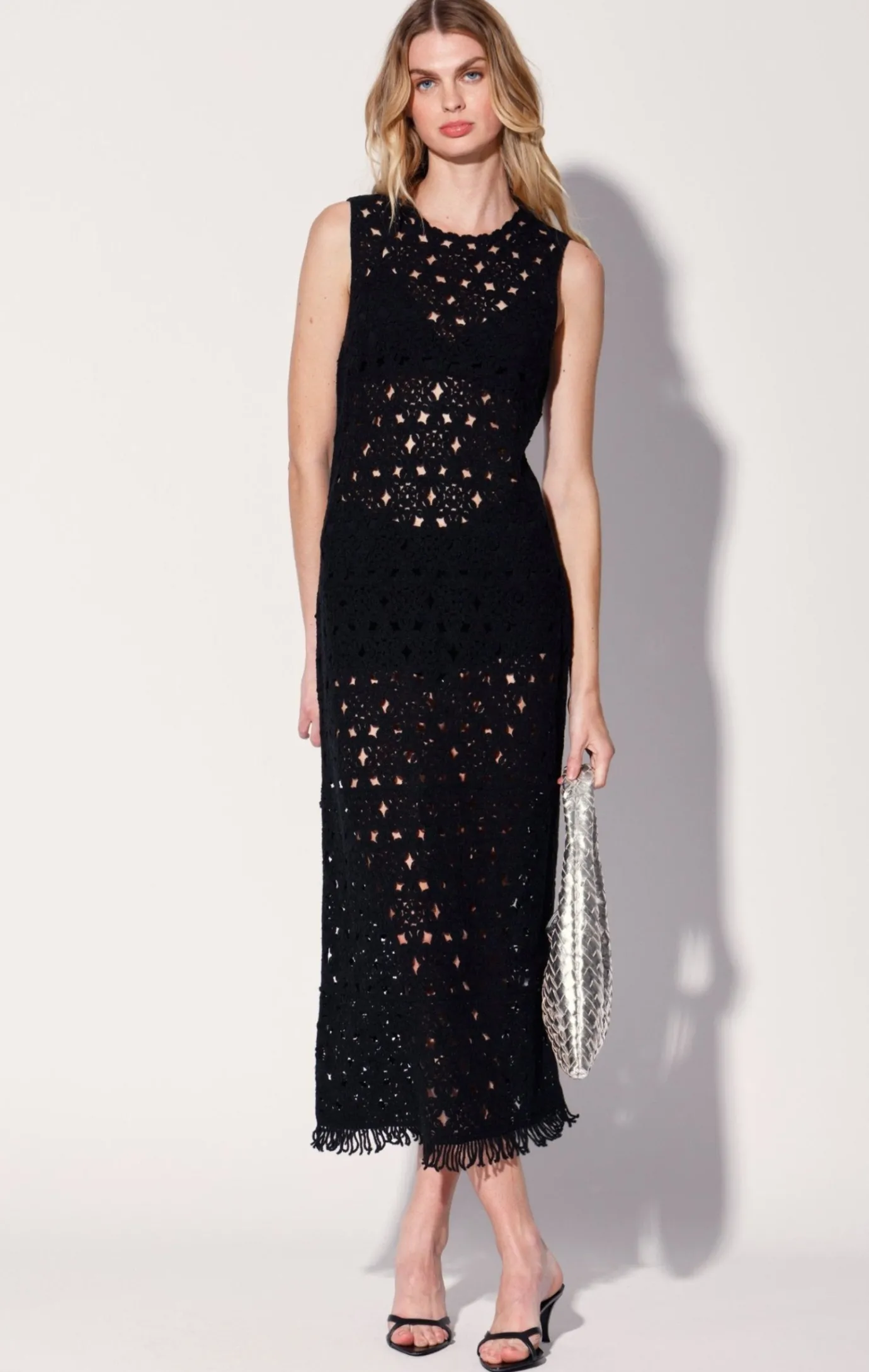 Walter Baker Brianna Dress, Dot Crochet Black^Women Dresses