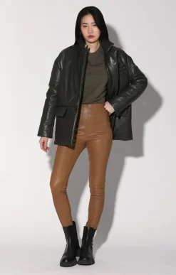 Walter Baker Camille Blazer, Basil - Leather^Women Leather | Jackets
