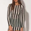 Walter Baker Carmela Dress, Stripe Crochet^Women Dresses