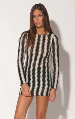 Walter Baker Carmela Dress, Stripe Crochet^Women Dresses