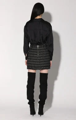Walter Baker Charlotte Skirt, Tribeca Tweed Black Black^Women Bottoms