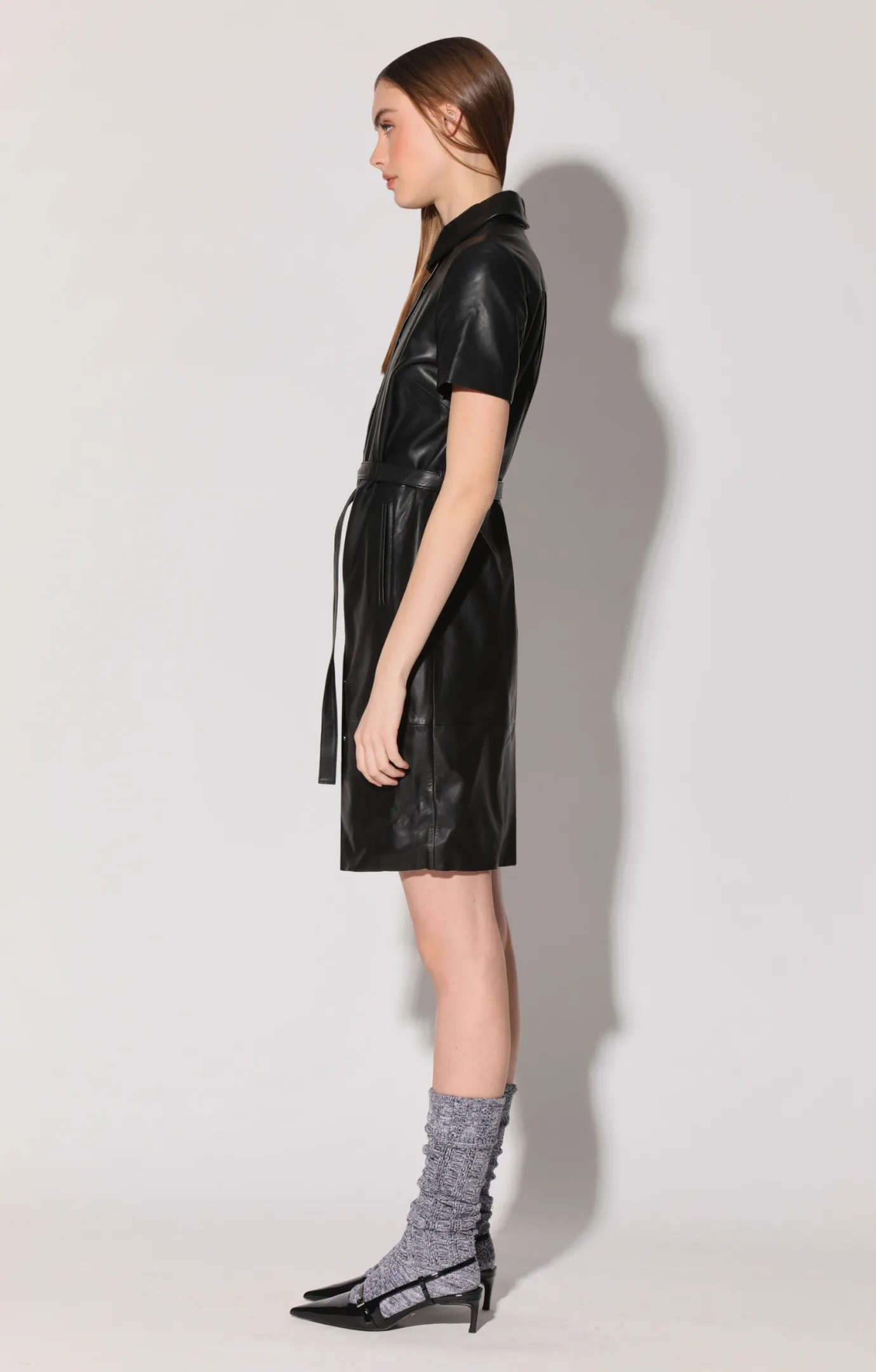 Walter Baker Chloe Dress, Black - Leather^Women Leather | Dresses