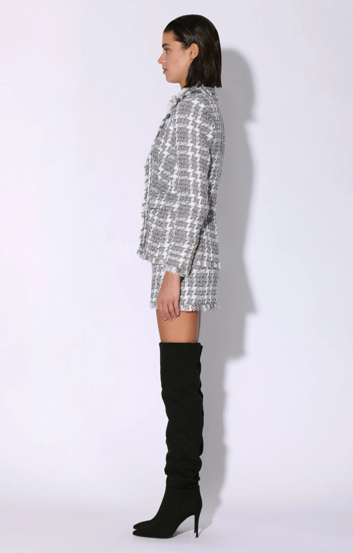 Walter Baker Damon Blazer, Heritage Tweed Grey^Women Jackets