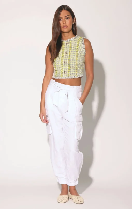 Walter Baker Dara Top, Malibu Yellow Tweed^Women Tops