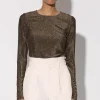 Walter Baker Emily Top, Shimmer Knit Gold^Women Tops