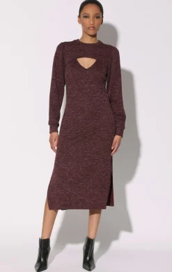 Walter Baker Fontine Dress, Plum Heather^Women Dresses