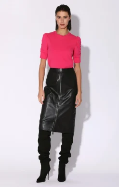 Walter Baker Galette Skirt, Black - Leather^Women Leather | Bottoms