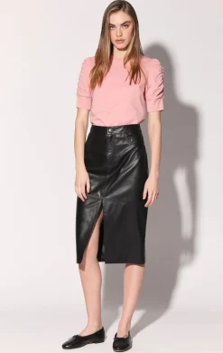 Walter Baker Glynice Skirt, Black - Leather^Women Leather | Bottoms