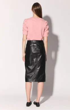 Walter Baker Glynice Skirt, Black - Leather^Women Leather | Bottoms