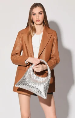 Walter Baker Haven Mini Hobo, Silver^Women Handbags