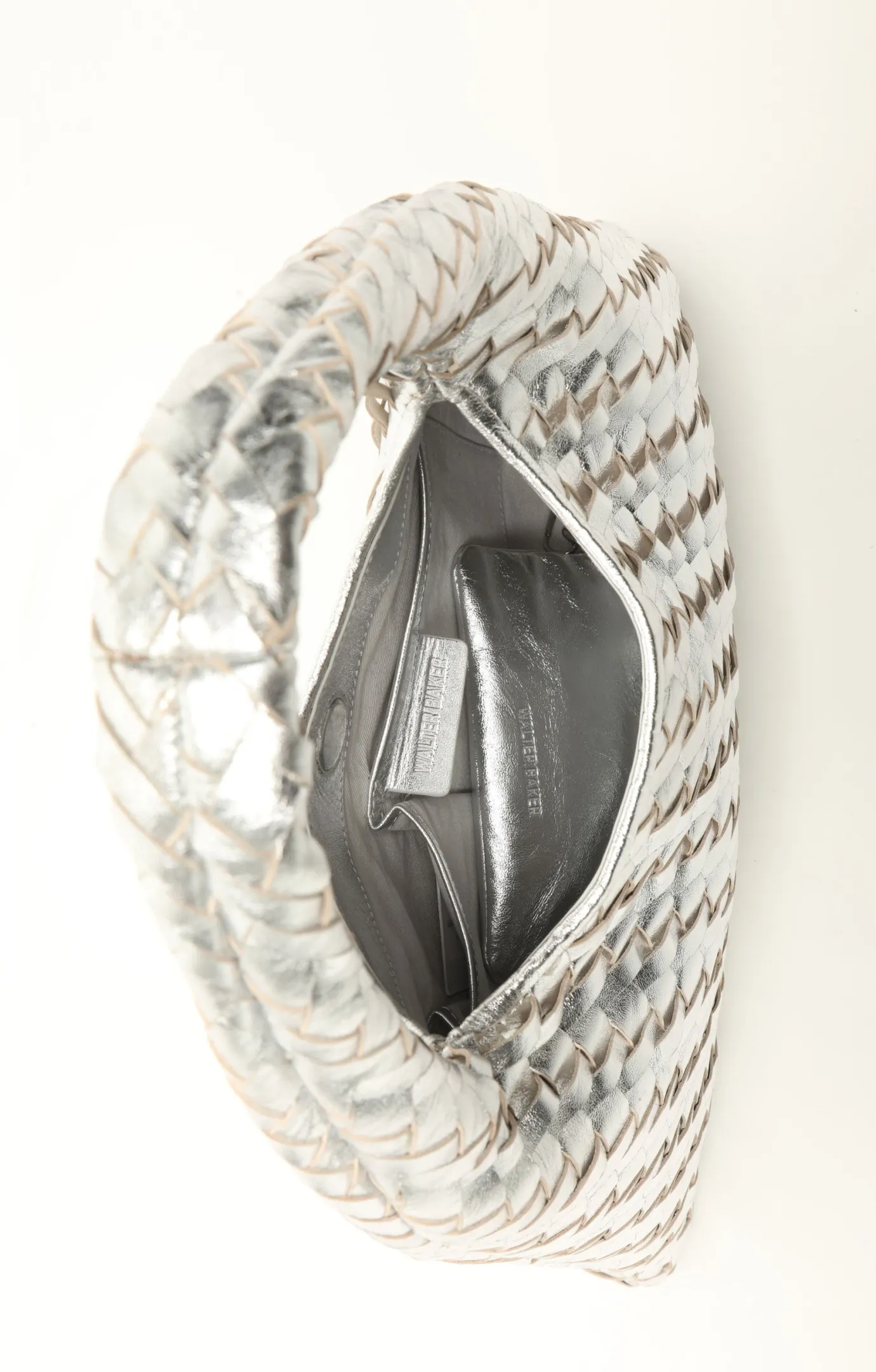 Walter Baker Haven Mini Hobo, Silver^Women Handbags