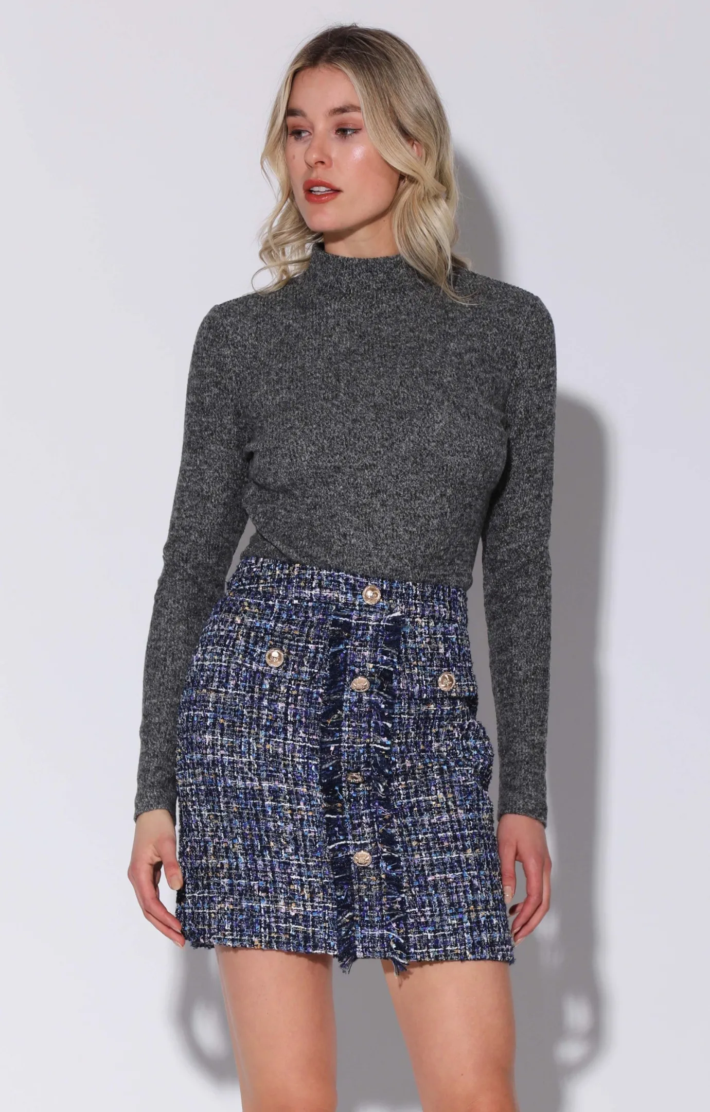 Walter Baker Iliana Skirt, Aurora Tweed^Women Bottoms