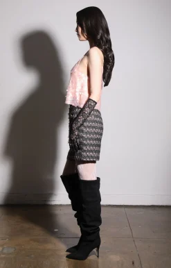 Walter Baker Iliana Skirt, Tribeca Tweed Black Blush^Women Bottoms