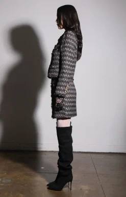 Walter Baker Inaya Jacket, Tribeca Tweed Black Blush^Women Jackets