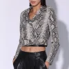 Walter Baker Jase Jacket, Grey Snake - Leather^Women Leather | Jackets