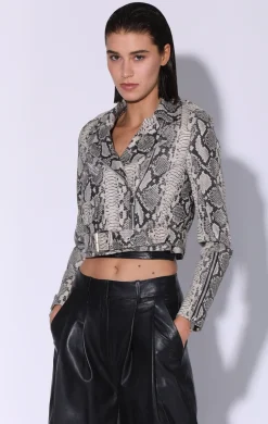 Walter Baker Jase Jacket, Grey Snake - Leather^Women Leather | Jackets