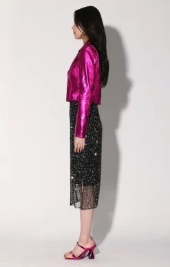 Walter Baker Jenny Jacket, Fuchsia Metallic - Leather^Women Leather | Jackets