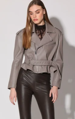Walter Baker Jordy Jacket, Smoke - Leather^Women Leather | Jackets