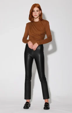 Walter Baker Karina Pant, Black - Stretch Leather^Women Leather | Bottoms