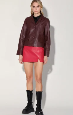 Walter Baker Karter Jacket, Plum - Leather^Women Leather | Jackets