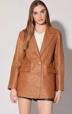 Walter Baker Kiki Blazer, Camel - Leather^Women Leather | Jackets
