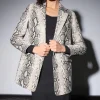 Walter Baker Kiki Blazer, Grey Snake - Leather^Women Leather | Jackets