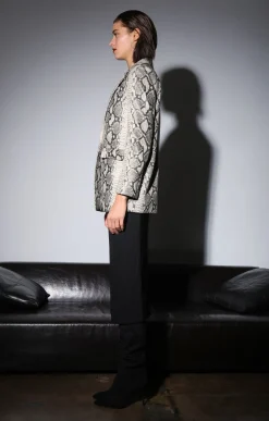 Walter Baker Kiki Blazer, Grey Snake - Leather^Women Leather | Jackets