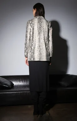 Walter Baker Kiki Blazer, Grey Snake - Leather^Women Leather | Jackets