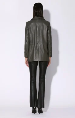 Walter Baker Kiki Blazer, Moss - Leather^Women Leather | Jackets
