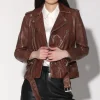 Walter Baker Kingsley Jacket, Walnut - Leather^Women Leather | Jackets