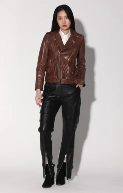 Walter Baker Kingsley Jacket, Walnut - Leather^Women Leather | Jackets