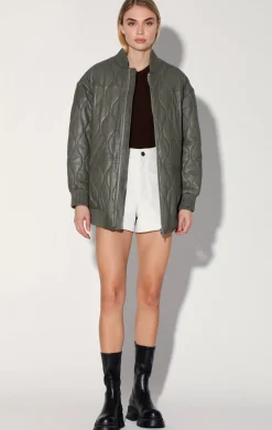 Walter Baker Kyrie Jacket, Army - Puffer Leather^Women Leather | Jackets
