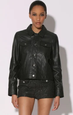 Walter Baker Laine Jacket, Black - Leather^Women Leather | Jackets