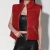 Walter Baker Landon Vest, Red - Puffer Leather^Women Leather | Jackets