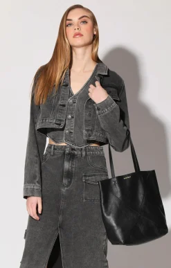 Walter Baker Ledger Tote, Black^Women Handbags