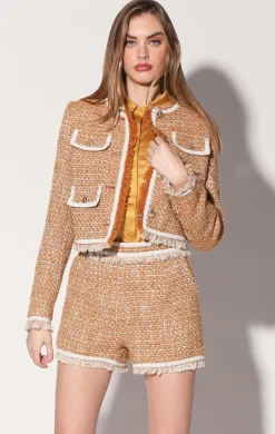 Walter Baker Leondra Jacket, Honey Tweed^Women Jackets