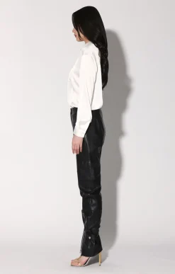 Walter Baker Leondro Pant, Black - Leather^Women Leather | Bottoms